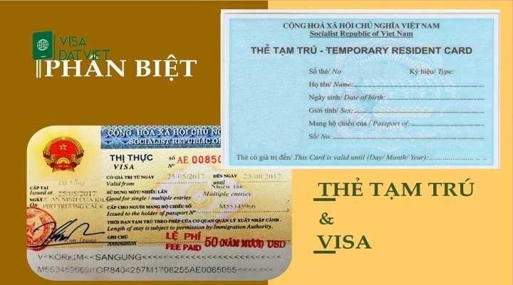 Phân Biệt Thẻ Tạm Trú & Visa